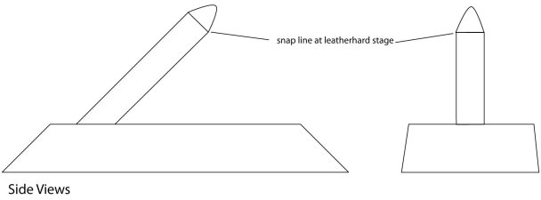 Snap off end when leatherhard